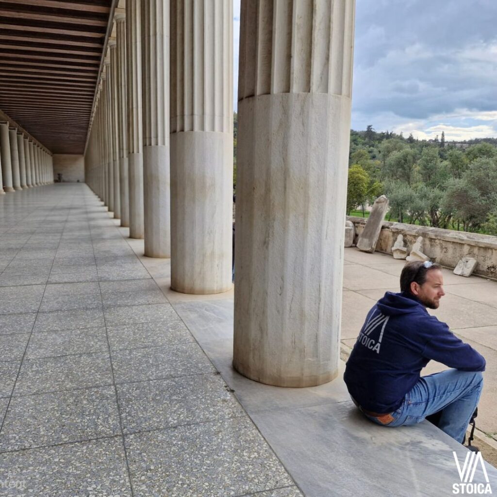 Benny Voncken, founder of Via Stoica, at the Stoa of Attalus in Athens, Greece.