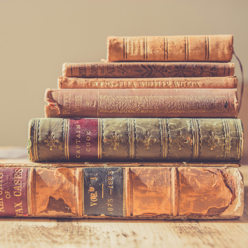 Stack of old books