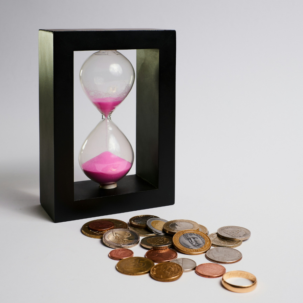 Image showing the balance between time and money. 