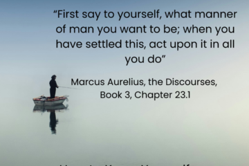How to know yourself. "First say to yourself, what manner of man you want to be; when you have settled this, act upon it in all you do." Epictetus