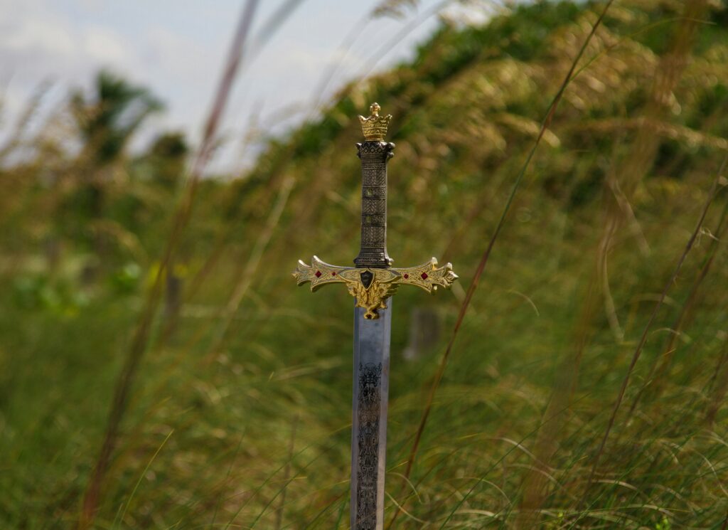 The sword of Damocles, a representation of a sword.