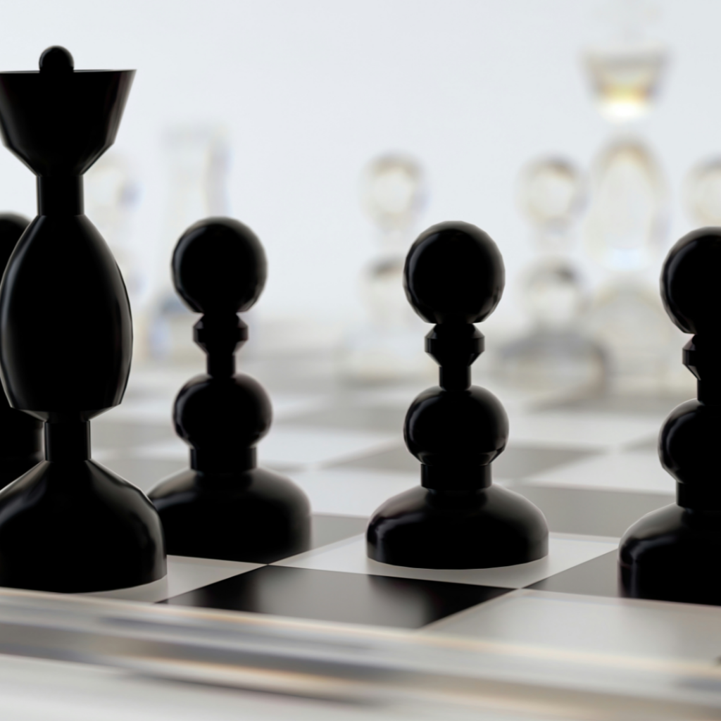 Chess pieces showing the hierarchy