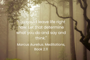 Stoicism the wrong way. "You could leave life right now. Let that determine what you do and say and think." Marcus Aurelius