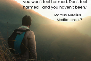 Wellbeing and Stoicism. “Choose not to be harmed—and you won’t feel harmed. Don’t feel harmed—and you haven’t been.” - Marcus Aurelius - Meditations 4.7