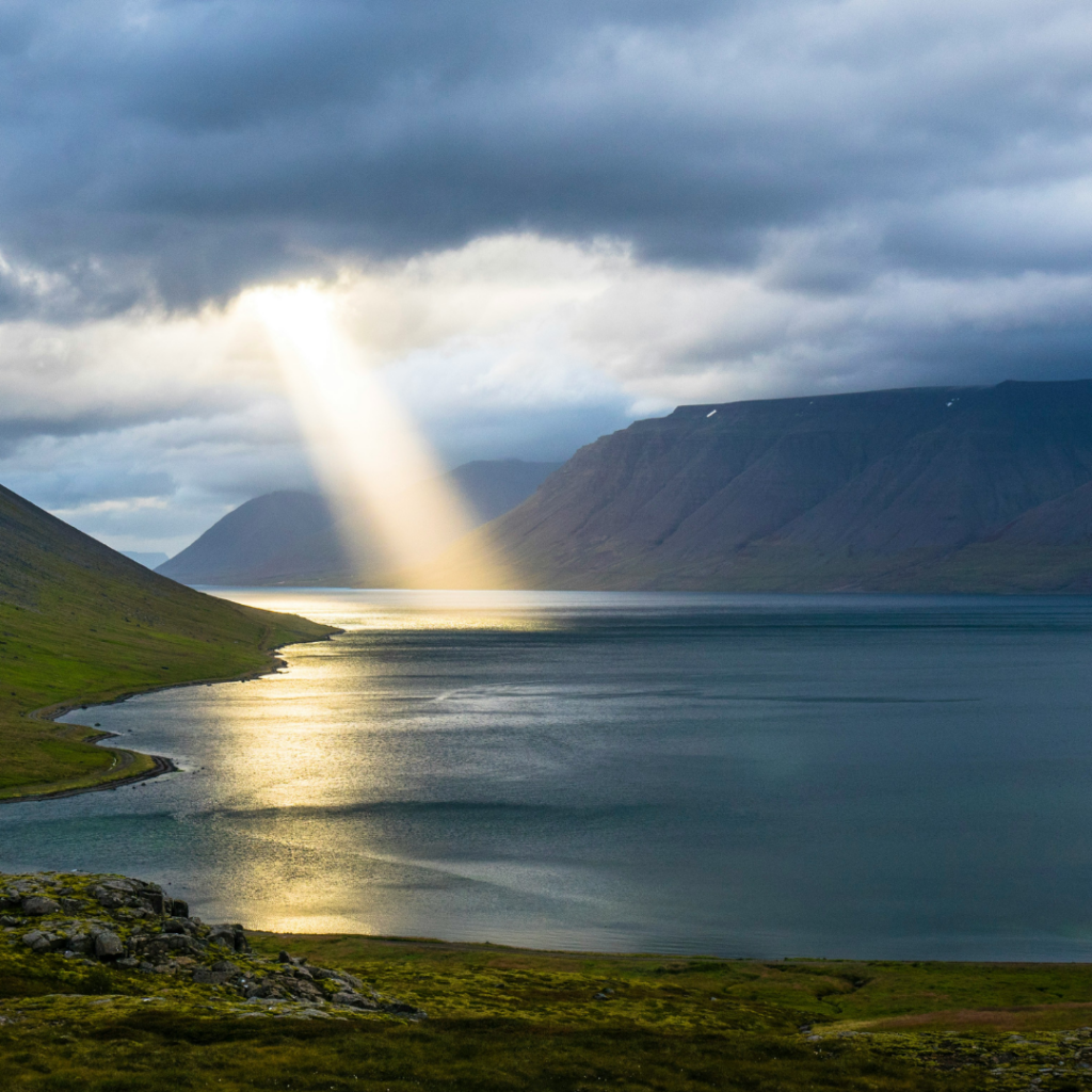 God light shines connecting it all.