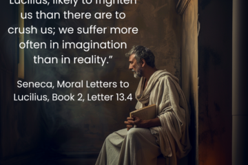 “There are more things, Lucilius, likely to frighten us than there are to crush us; we suffer more often in imagination than in reality.” - Seneca, Moral Letters to Lucilius, Book 2, Letter 13.4