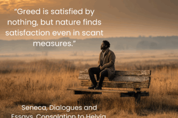 “Greed is satisfied by nothing, but nature finds satisfaction even in scant measures.” How to be satisfied with less on Via Stoica.