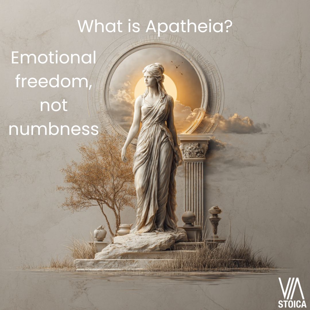 What is Apatheia? Why Stoic Emotional Freedom Is Not Emotional Numbness on Via Stoica.