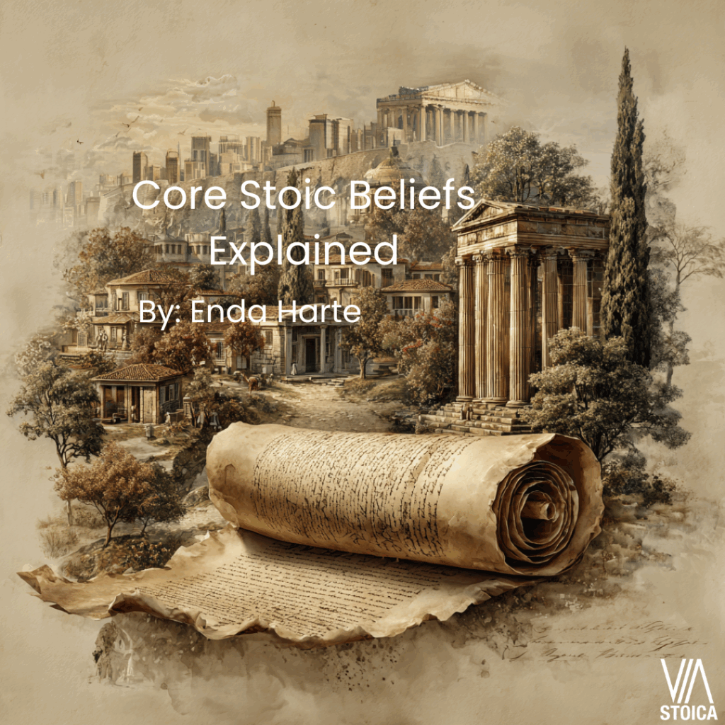 Enda Harte explains the core Stoic beliefs in the article on Via Stoica.