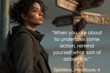“When you are about to undertake some action, remind yourself what sort of action it is." How to take right action like a Stoic on Via Stoica.