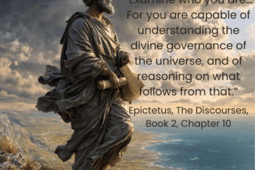 “Examine who you are… For you are capable of understanding the divine governance of the universe, and of reasoning on what follows from that." What do I belong to on Via Stoica.
