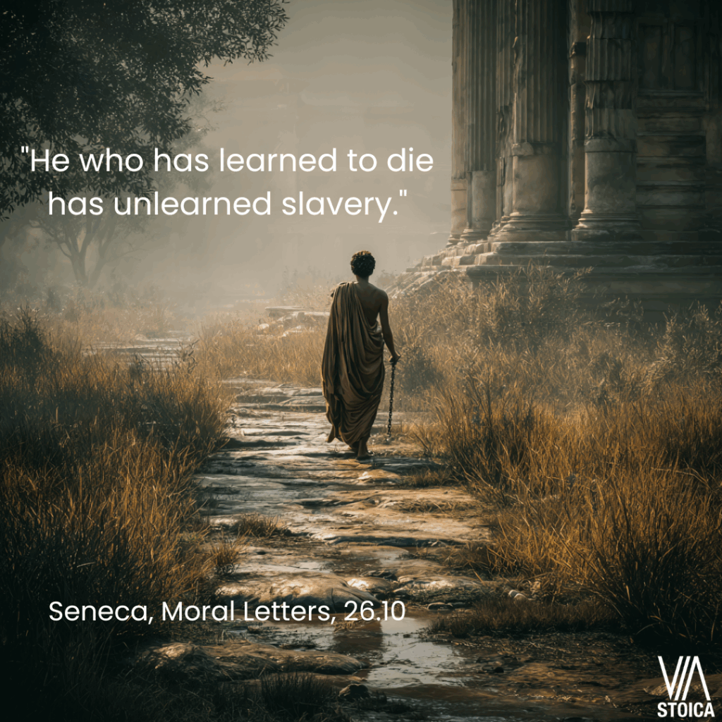 "He who has learned to die has unlearned slavery." 10 Seneca Quotes on Death on Via Stoica.