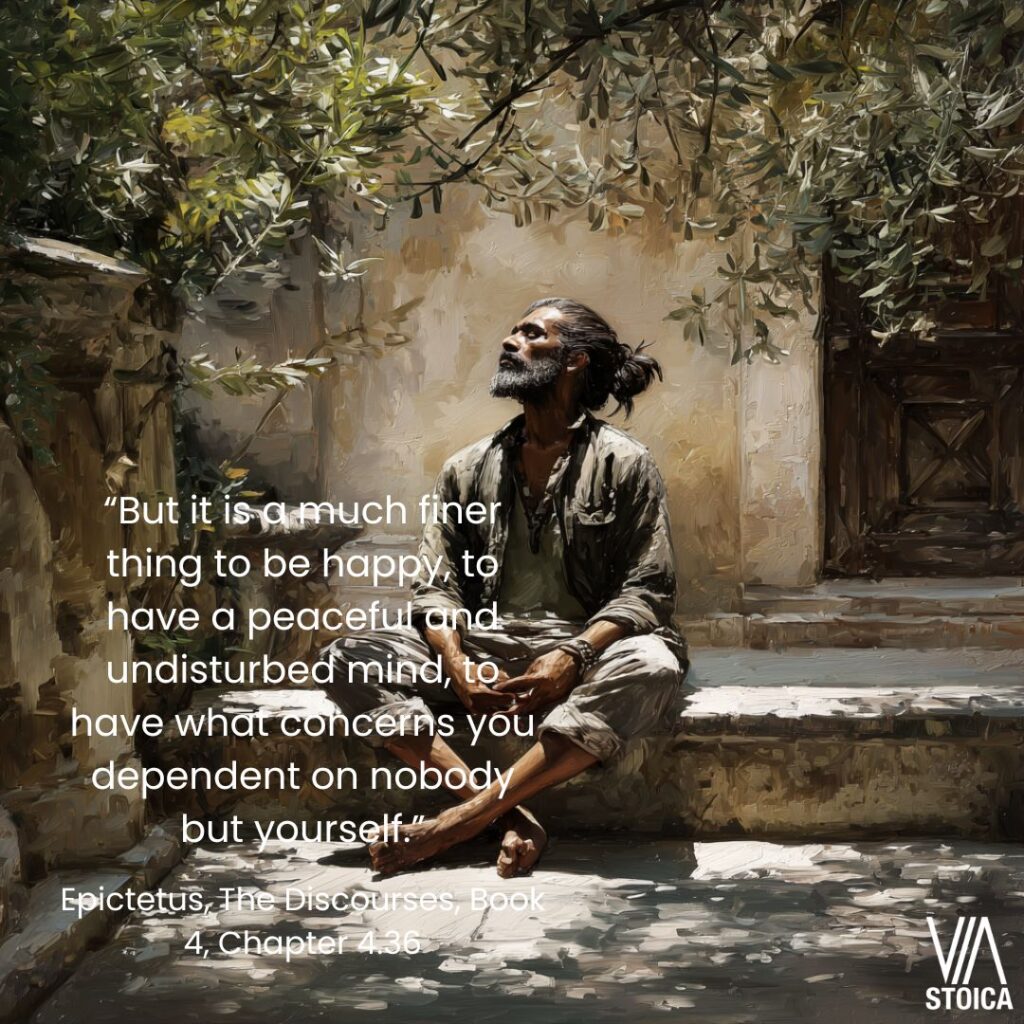 “But it is a much finer thing to be happy, to have a peaceful and undisturbed mind, to have what concerns you dependent on nobody but yourself.” How to Find Stoic Inner Peace on Via Stoica