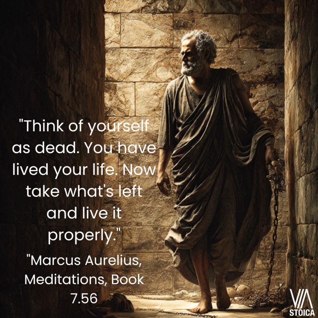 "Think of yourself as dead. You have lived your life. Now take what's left and live it properly." 20 Marcus Aurelius quotes on Death on Via Stoica.