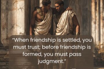 “When friendship is settled, you must trust; before friendship is formed, you must pass judgment.” 10 Seneca Quotes on Friendship on Via Stoica.