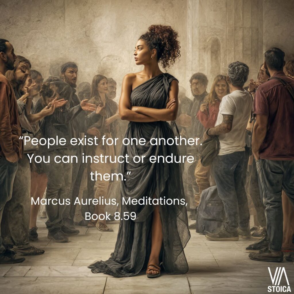 “People exist for one another. You can instruct or endure them.” The Stoic Approach on Dealing with Others on Via Stoica.