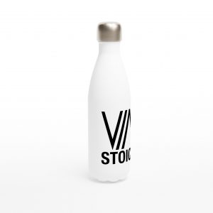 Via Stoica White 17oz Stainless Steel Water Bottle