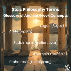 Stoic Philosophy Terms: The Complete Greek and Latin Glossary - Viastoica
