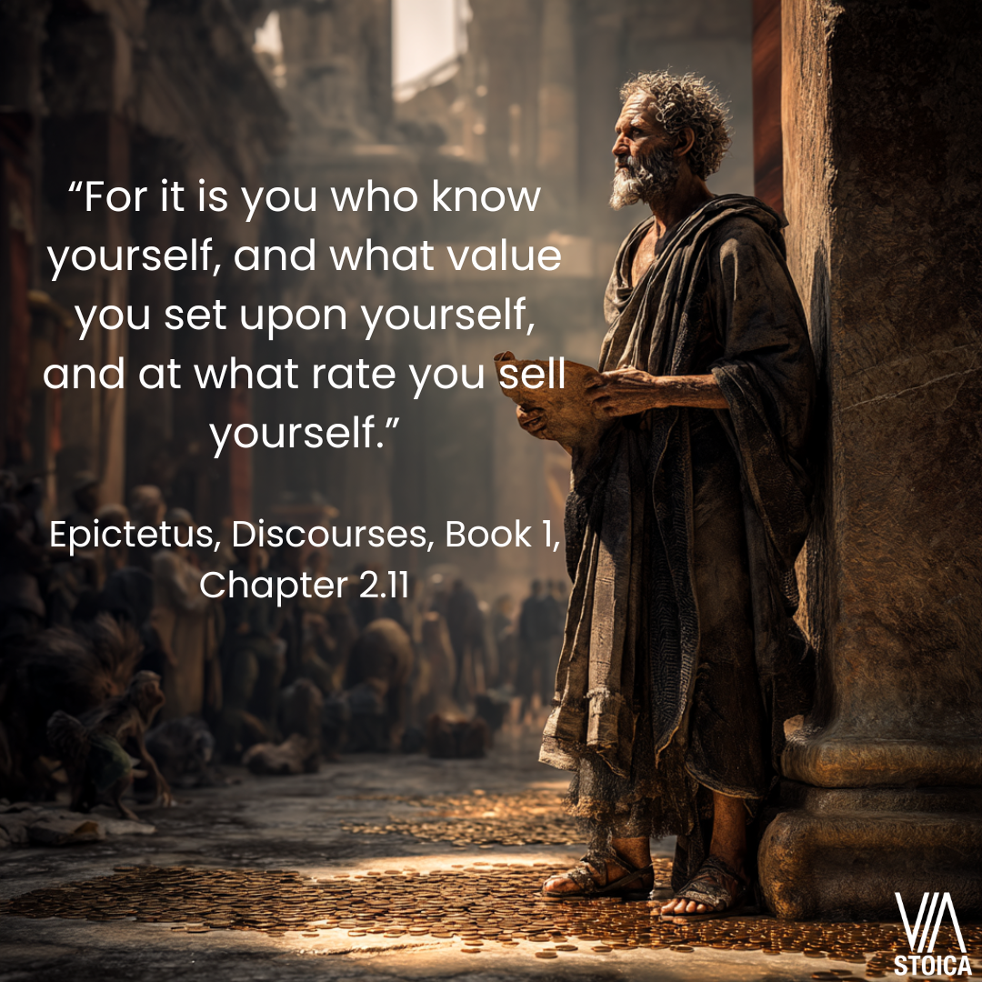 Epecitus Epictetus Quote on Self-Worth: Know Your Price, Set Your Value - Viastoica