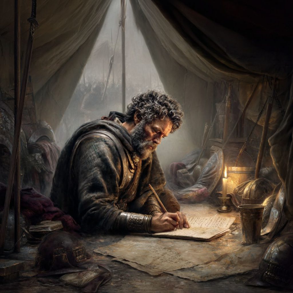 Marcus Aurelius Journaling as is one of the exercises on How to Practice Stoicism on Via Stoica.