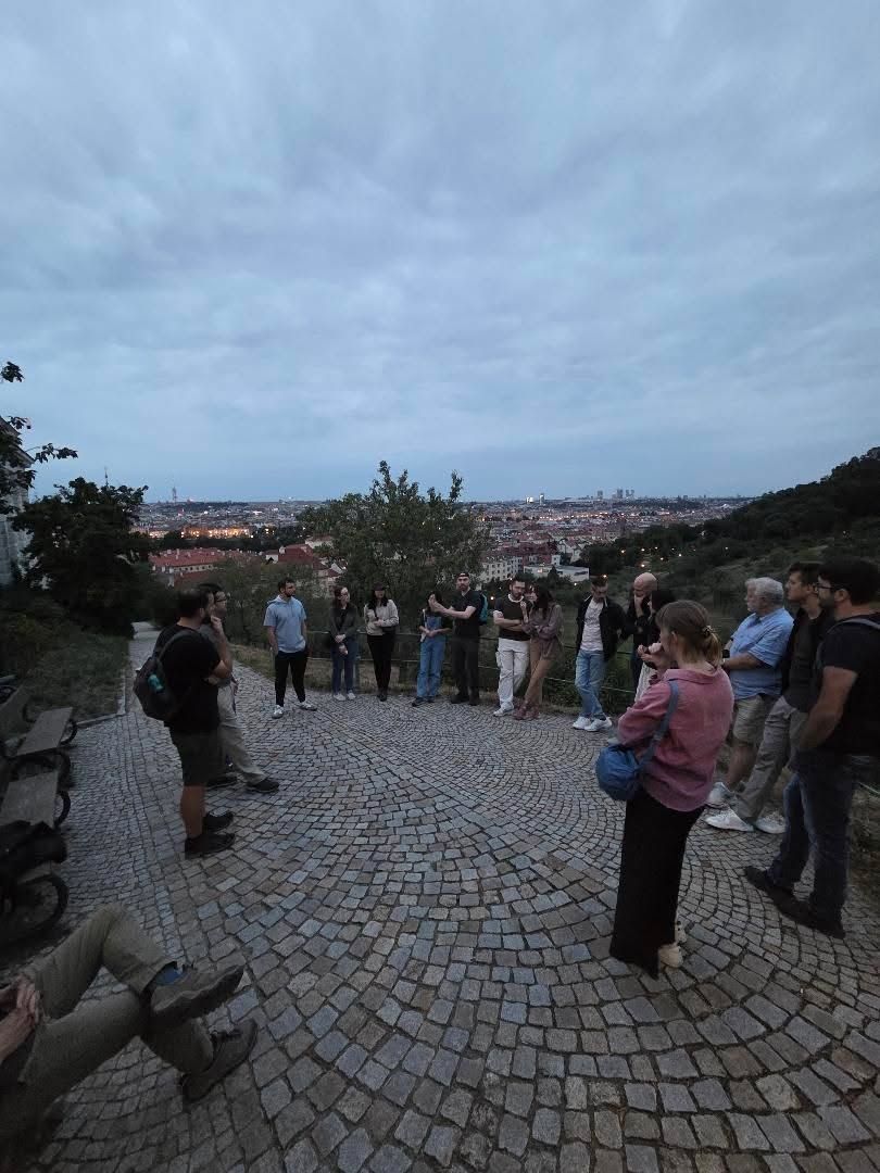 Stoic walk participants in Prague, August 2026