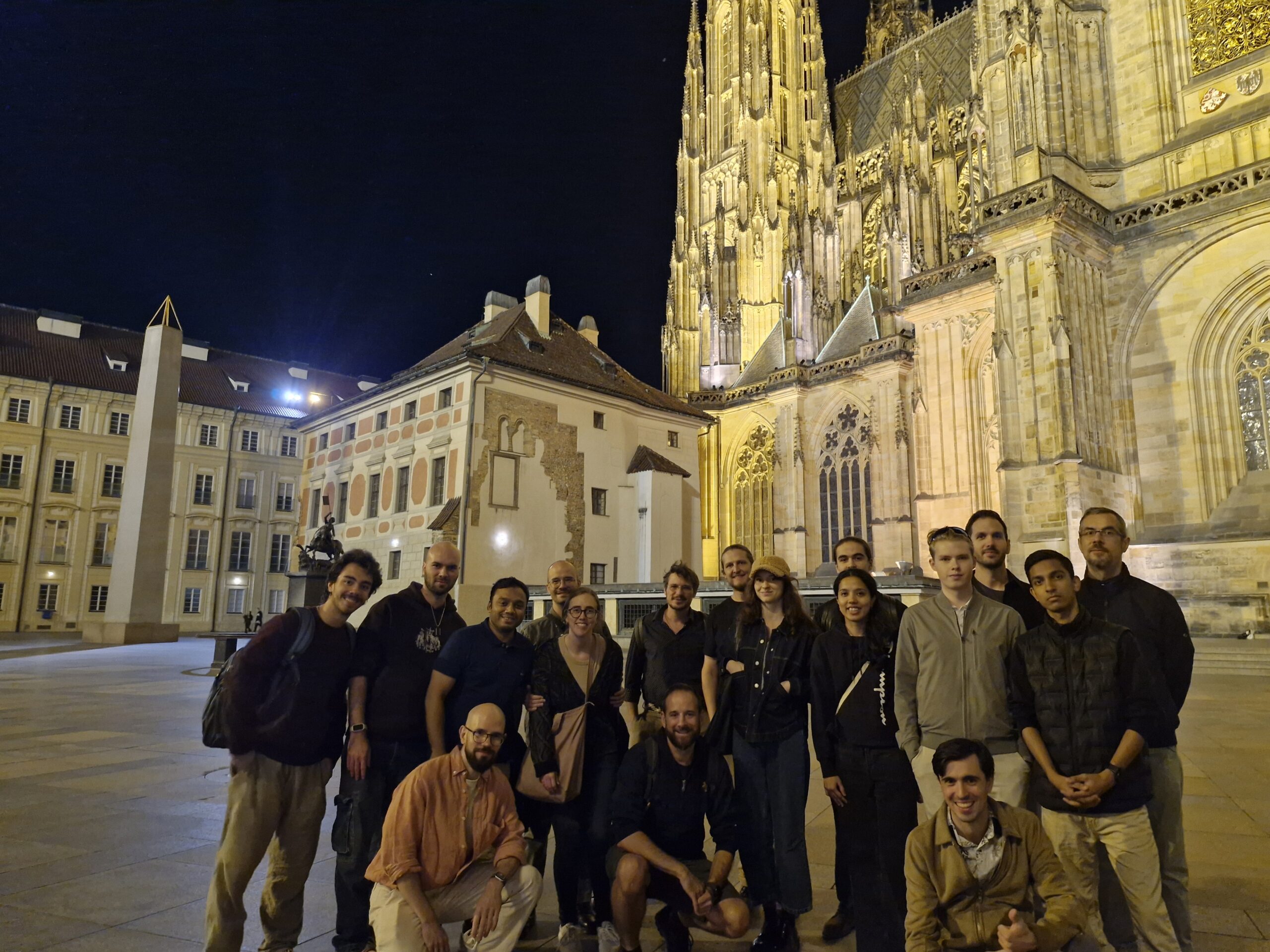 Stoic walk group in front of St. Vitus Cathedral at Prague Castle, September 2026